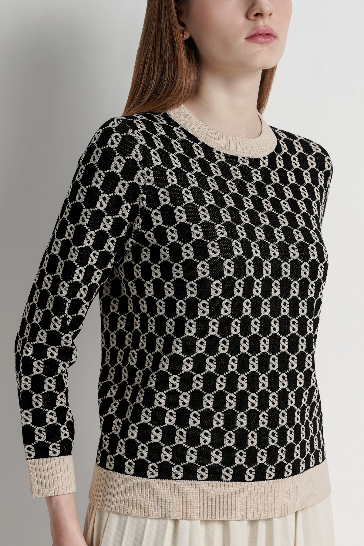Signature Monogram Sweatshirt - Caviar