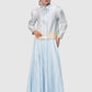 Songket Crop Shirt - Blue