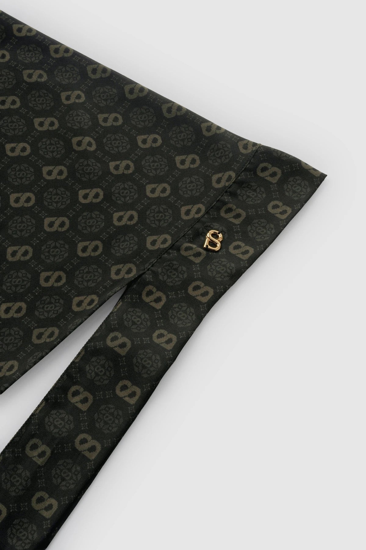 Songket Tie Back Square - Coal