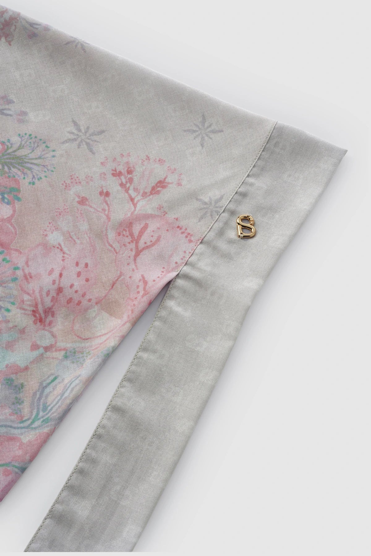 buttonscarves under the sea tie back square scarf clam pattern detail