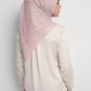 waves monogram printed square scarf in pearl blush by buttonscarves back view