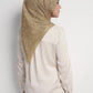 waves monogram printed square scarf in prairie sand by buttonscarves back view