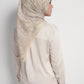 waves monogram printed square scarf in sandshell by buttonscarves back view