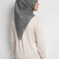 waves monogram printed square scarf in stormy by buttonscarves back view