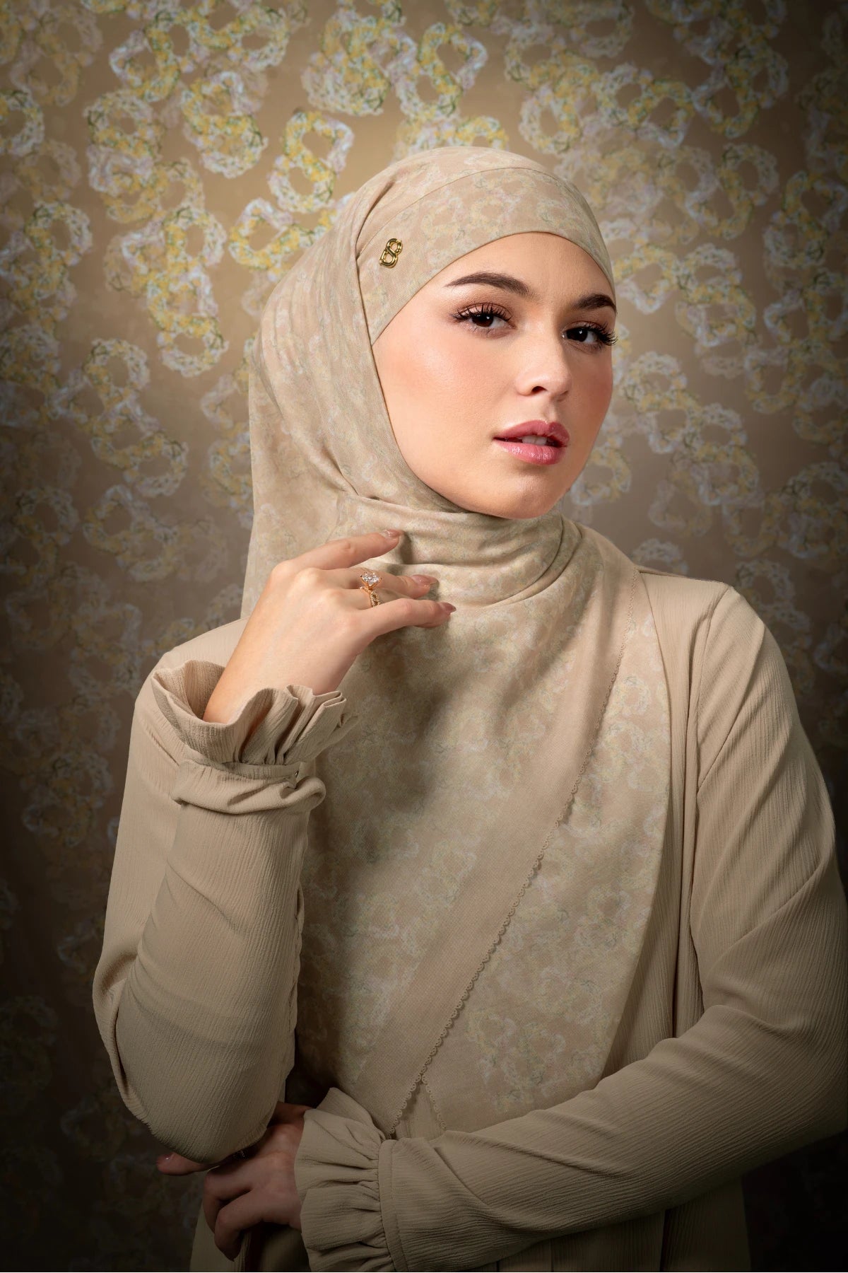 Samla de Fleur Tie Back Square - Sand