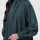 Noura Pleated Dress - Deep Teal