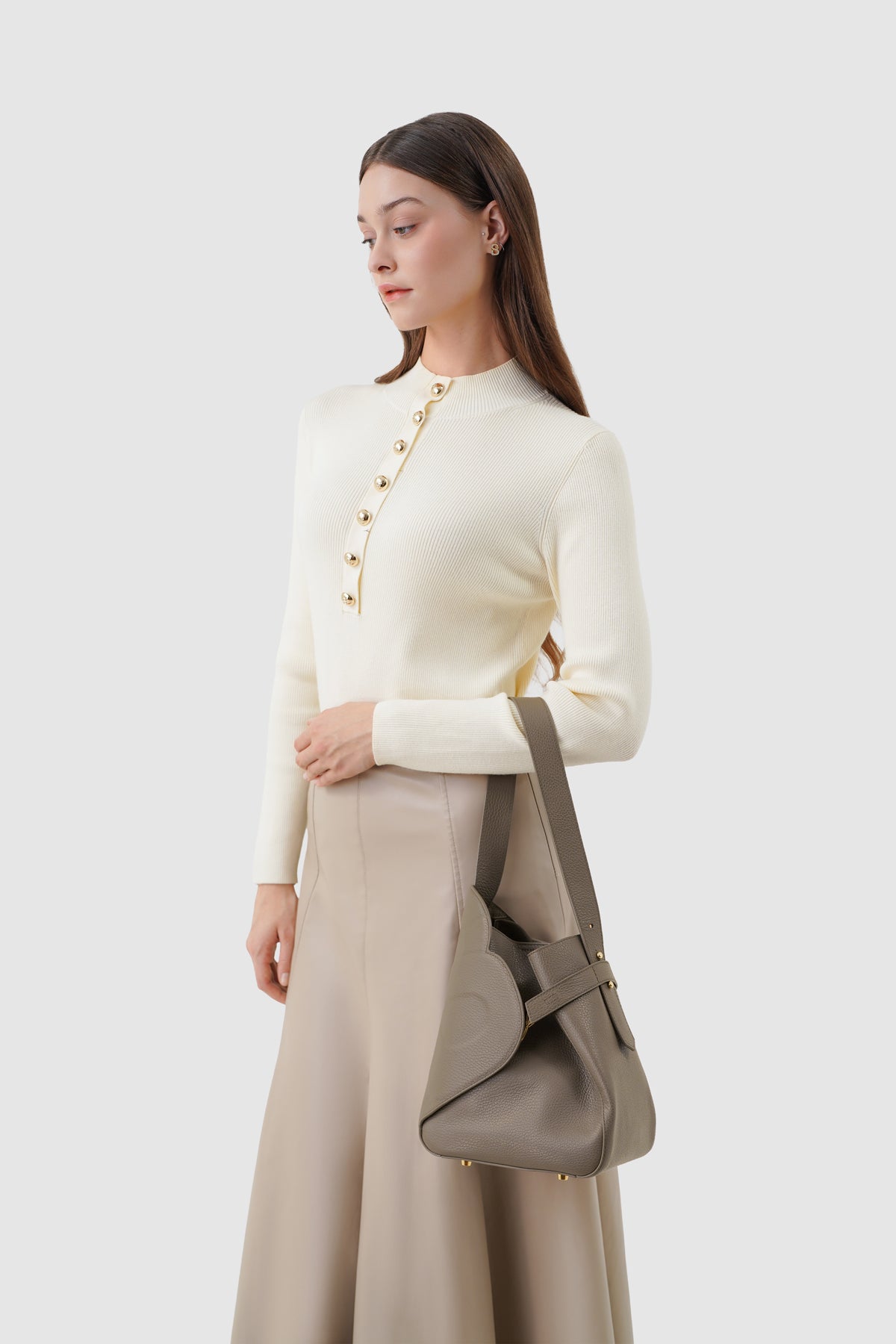 Britney Bag - Taupe in GHW