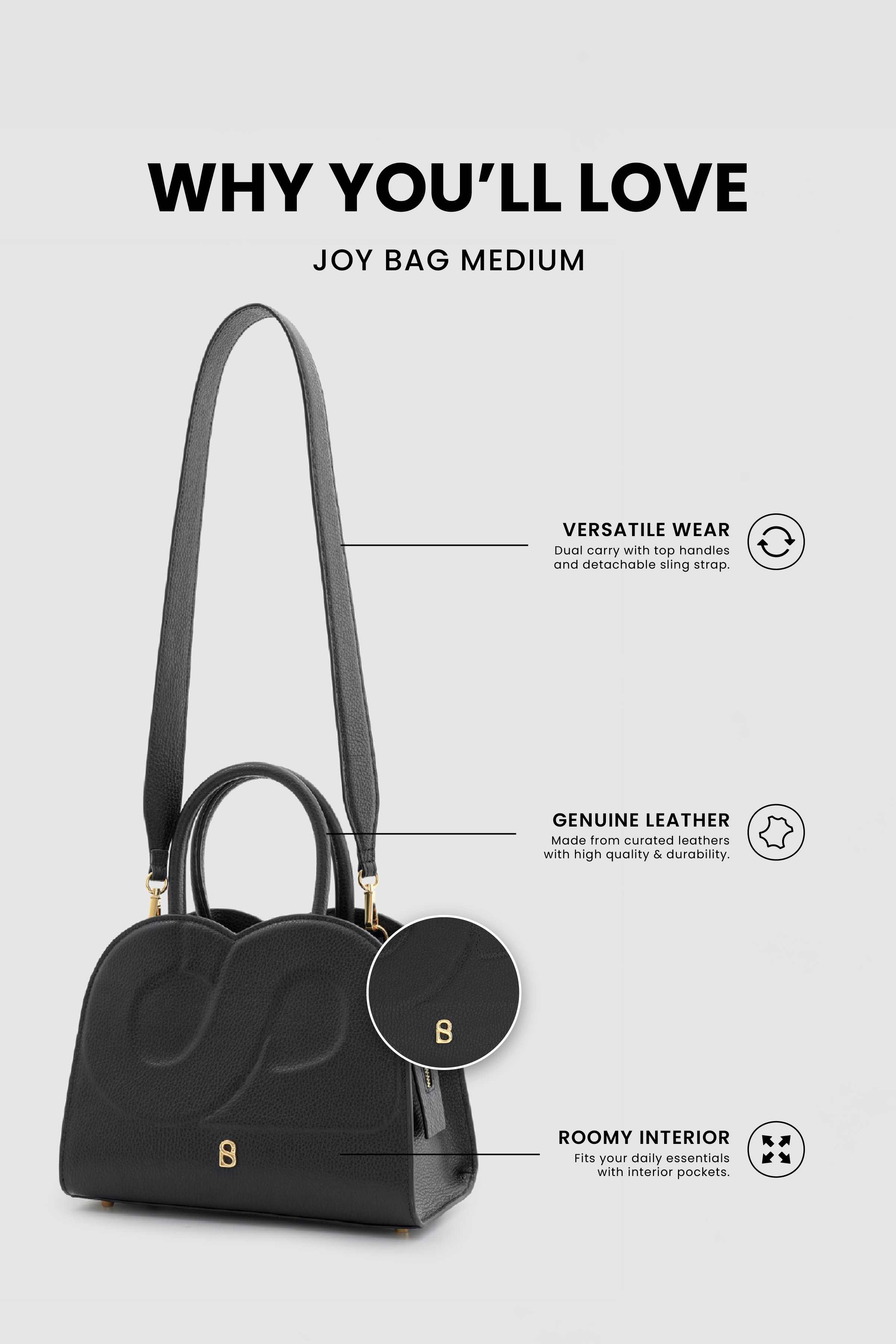 Joy Bag Medium - Black