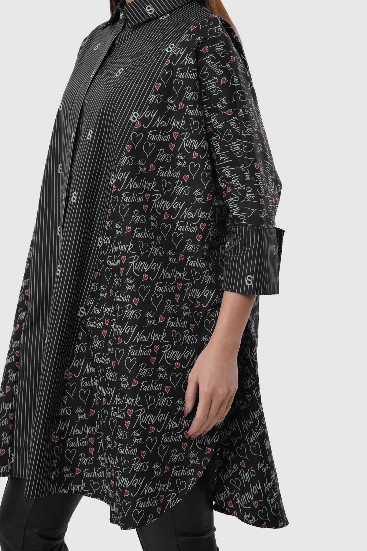 The Editor Tunic Shirt - Black