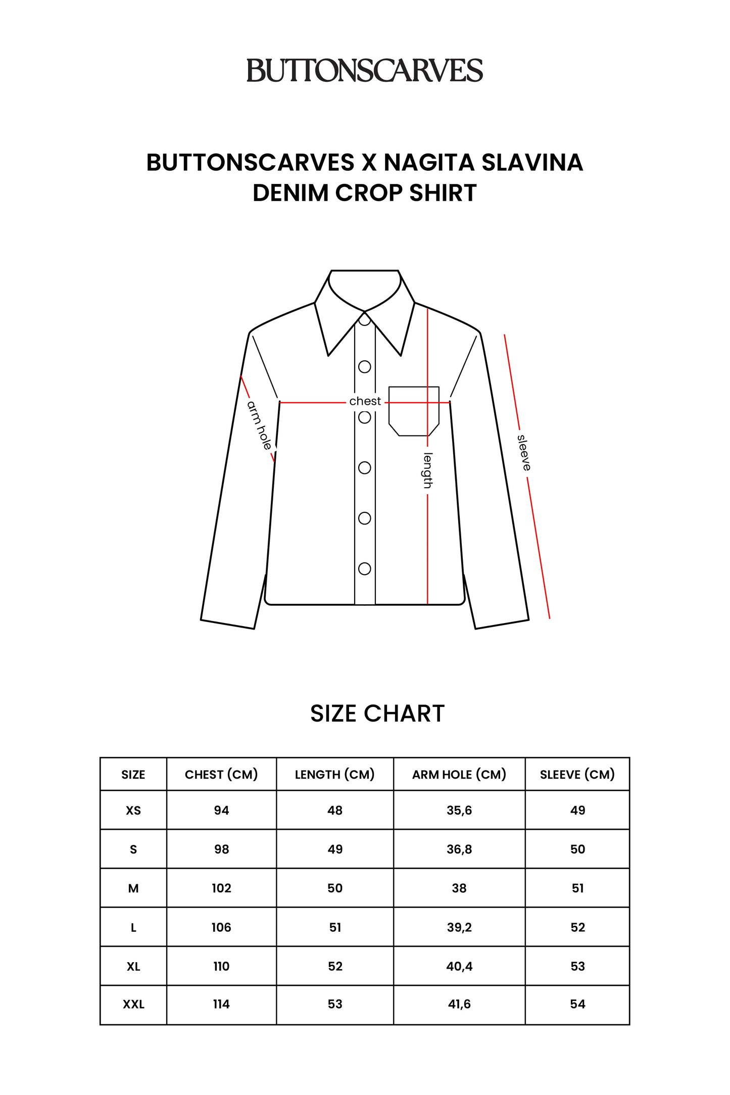Nagita Denim Crop Shirt - Navy