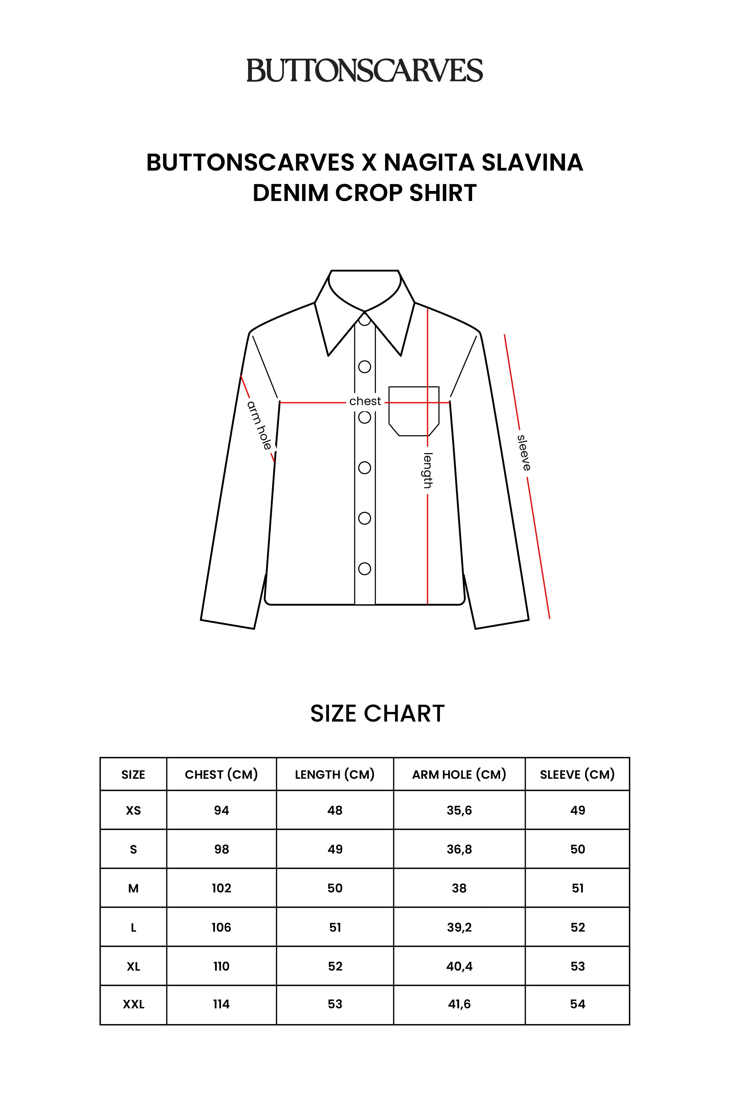 Nagita Denim Crop Shirt - Navy