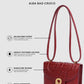 Alba Bag - Crimson Red in Croco