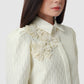 Signature Jacquard Crop Shirt - Ecru