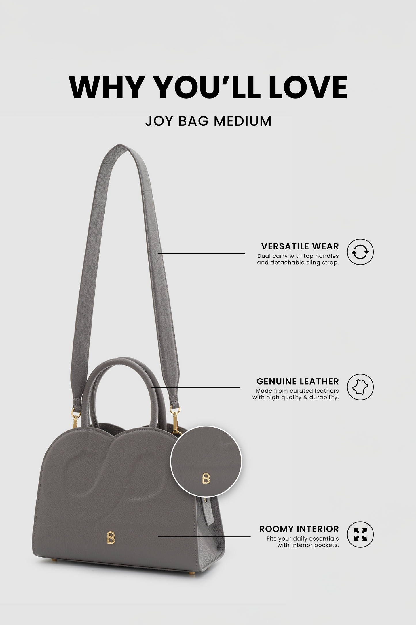 Joy Bag Medium - Fog
