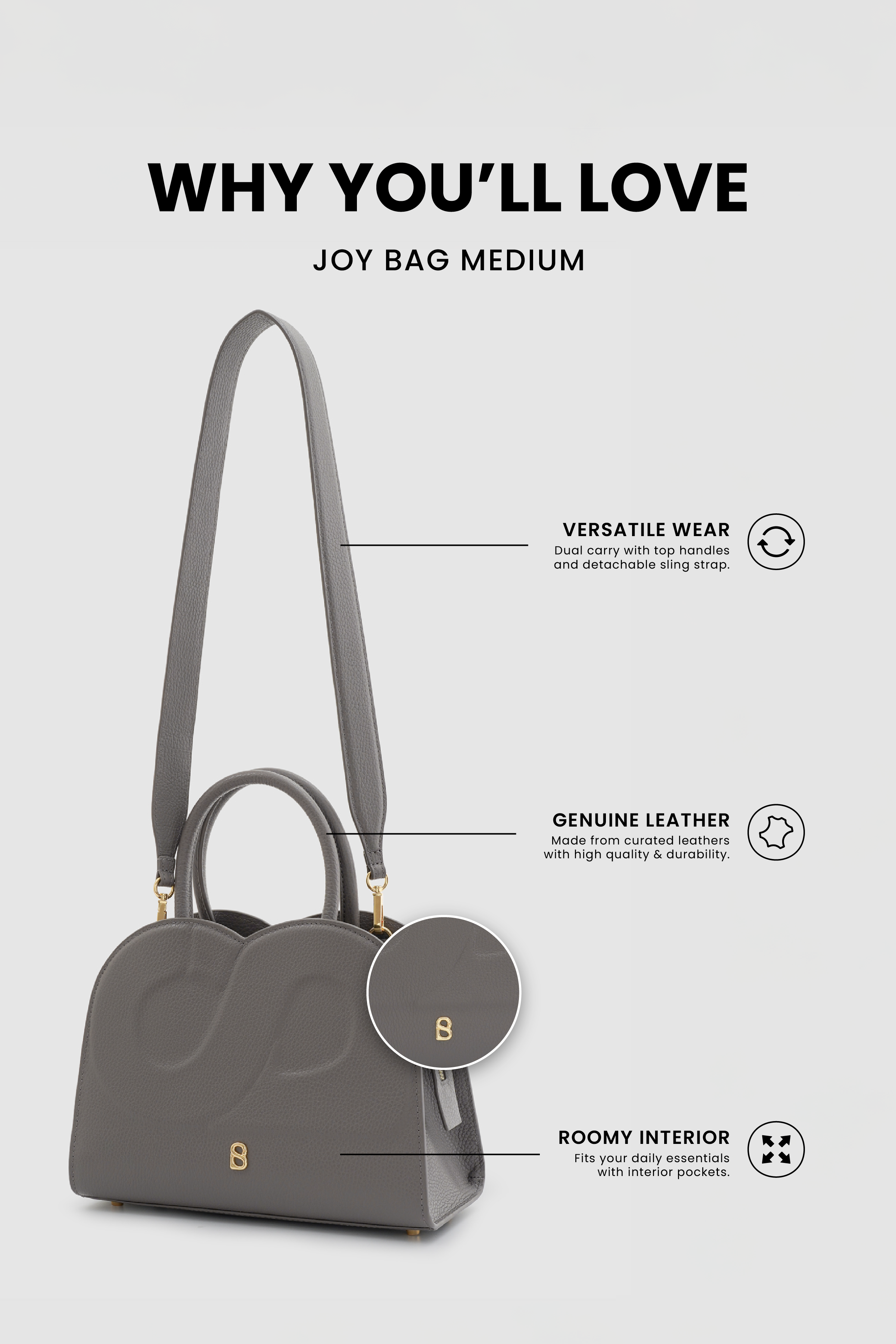 Joy Bag Medium - Fog