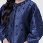 Signature Jacquard Tunic Beaded Outer - Navy