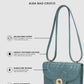Alba Bag - Dusty Blue in Croco