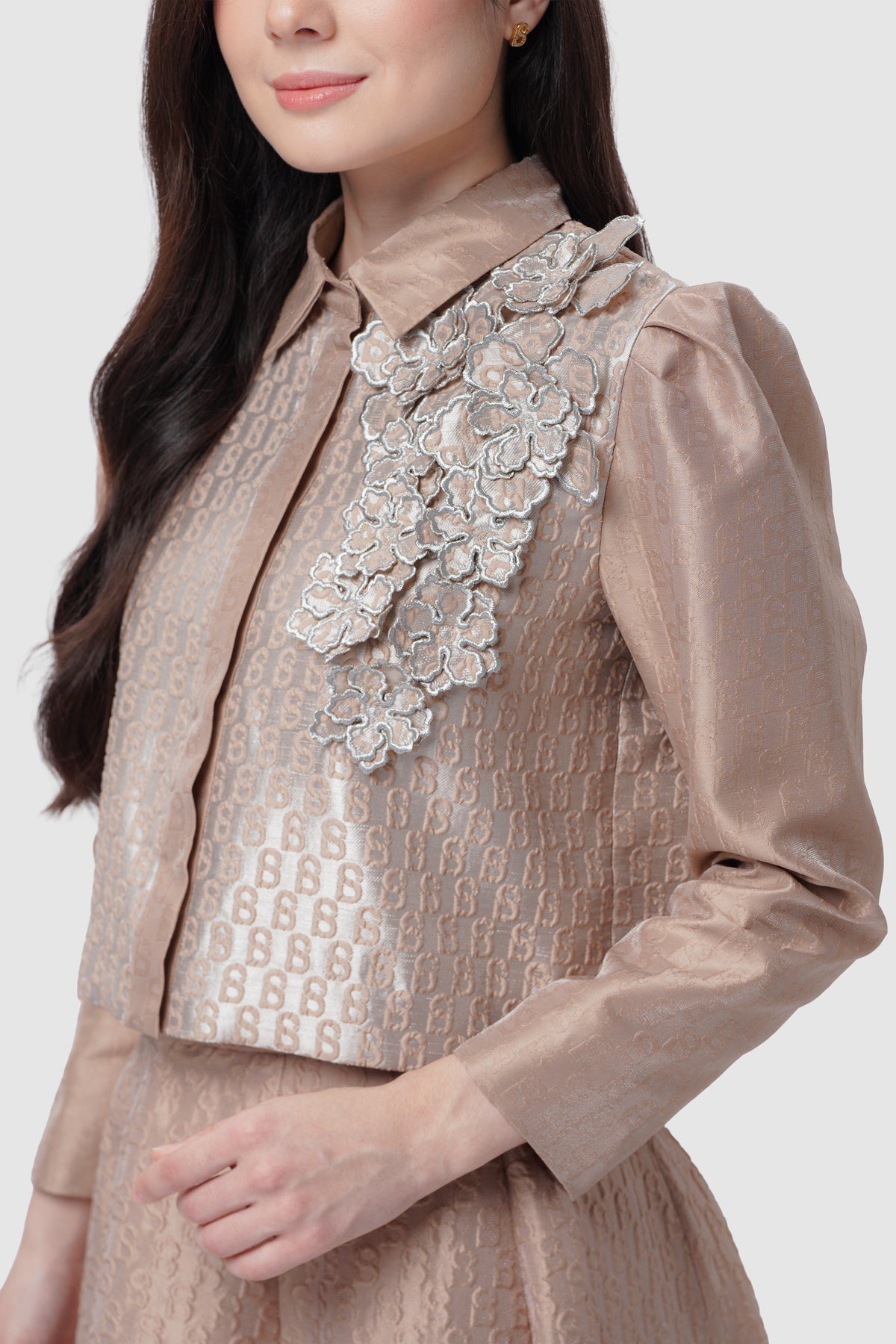 Signature Jacquard Detailed Shirt - Dusty