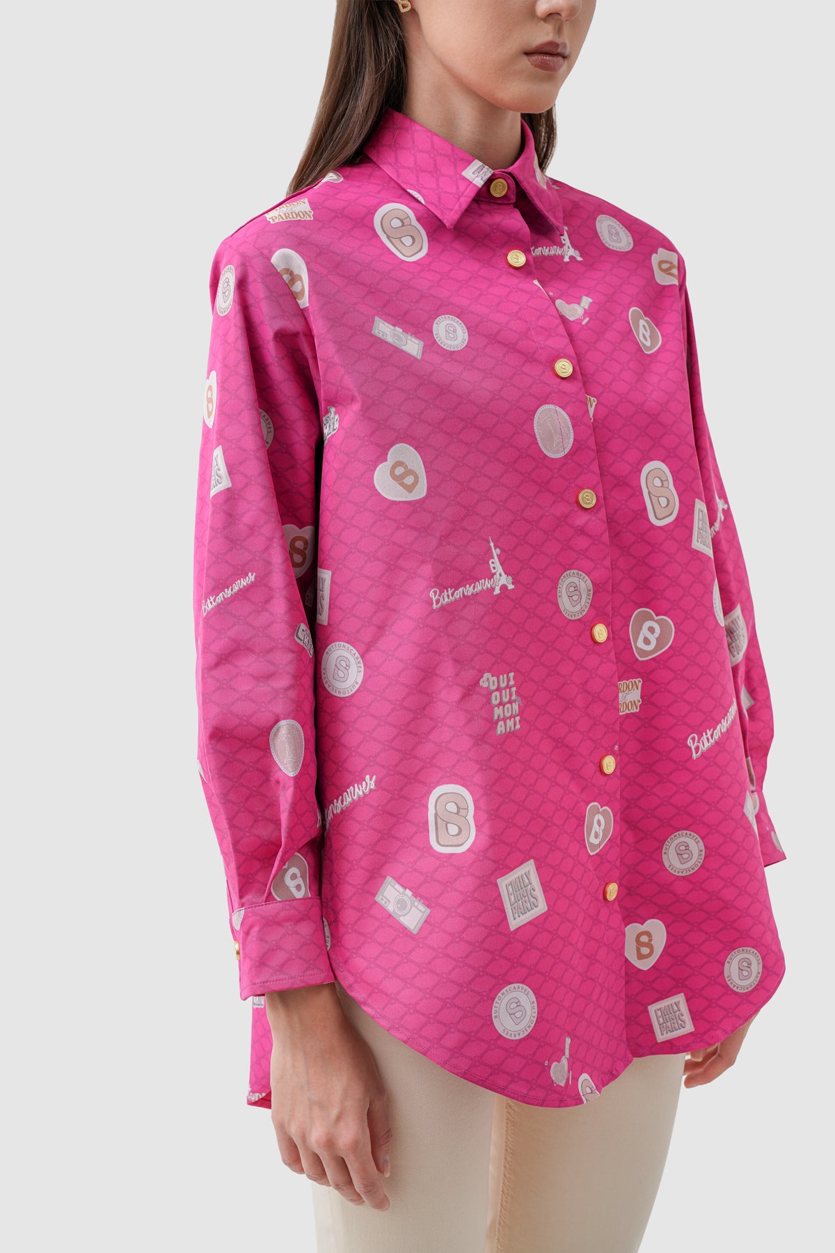 Parisian Basic Shirt - Fuchsia