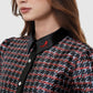The Editor Houndstooth Shirt - Charcoal Grey