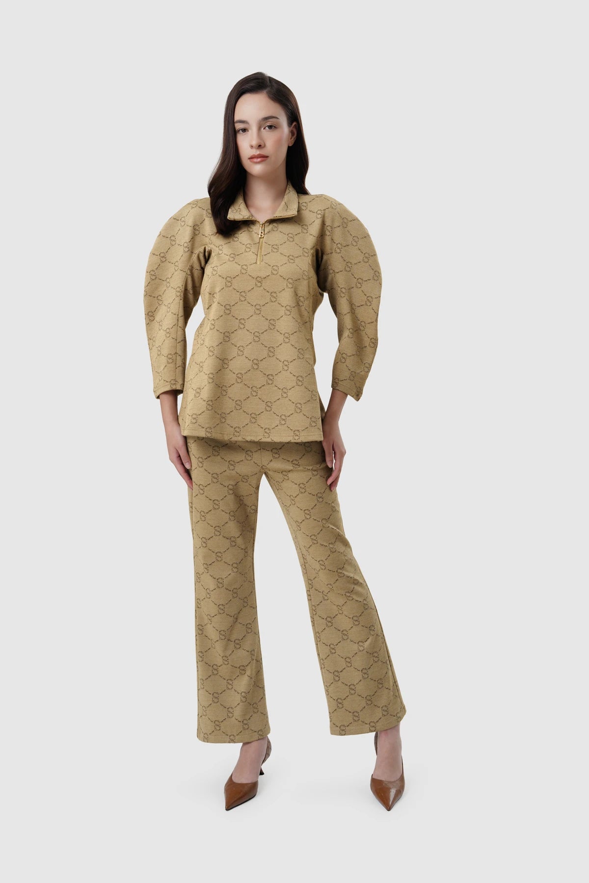 Beverly Monogram Sweatshirt - Brown