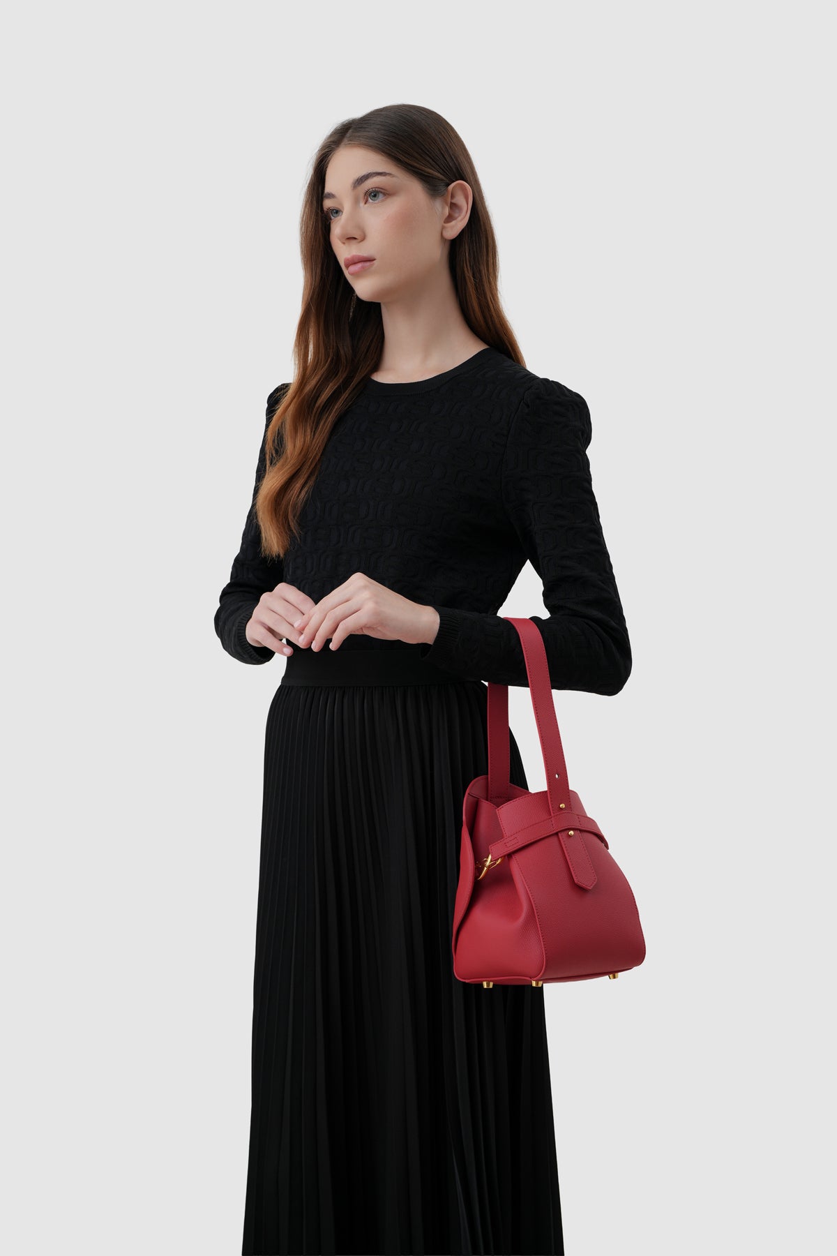 Britney Bag Small - Saffiano Leather - Lacca