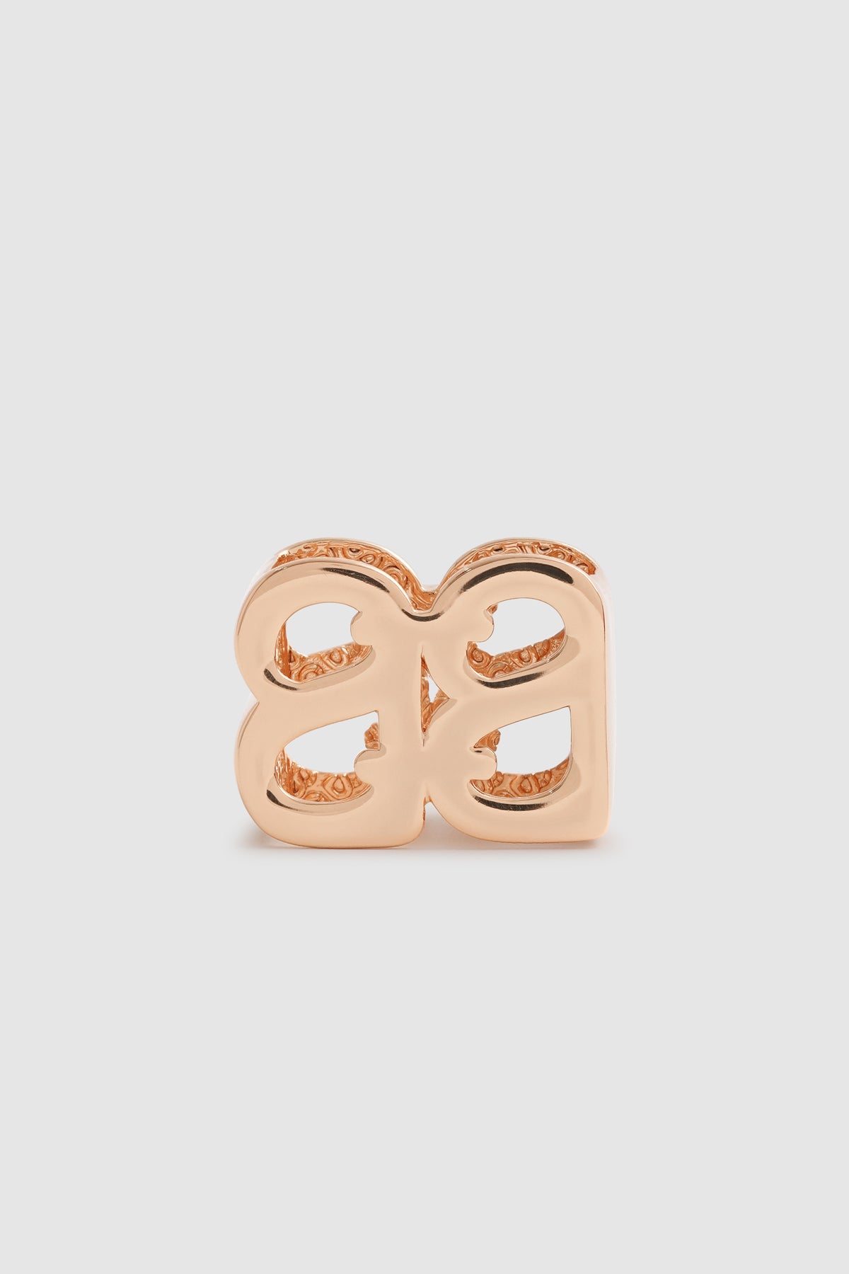 Deux Ring Brooch - Rose Gold
