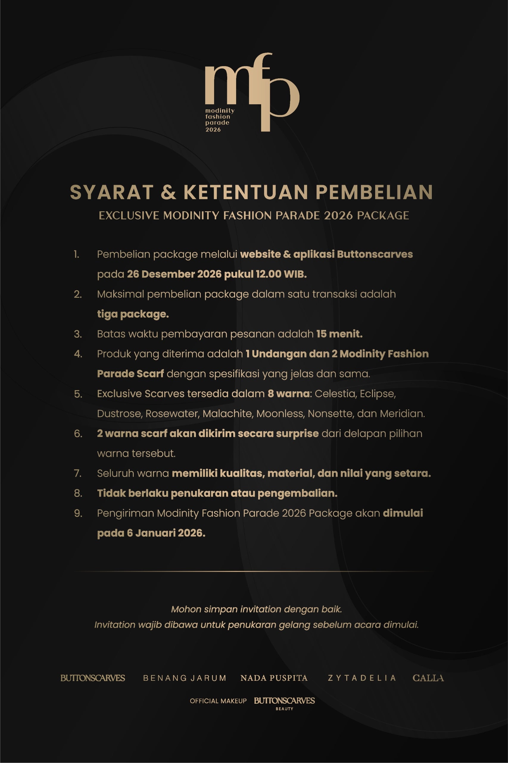 Modinity Fashion Parade 2026 Package