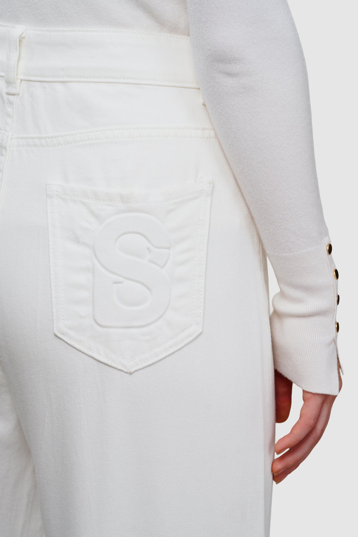 Olivia Denim Pants - White