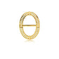 Lavish Oval Ring Brooch - Gold