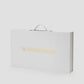 b padel racket set in white by buttonscarves packaging detail