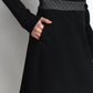 bimu polo dress in black by buttonscarves with side pockets