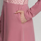 bimu polo dress in mauvewood by buttonscarves with side pockets