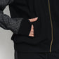 bimu shield jacket in black by buttonscarves front pockets detail