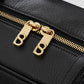 bria shoulder bag in black by buttonscarves secure top zipper detail