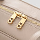 bria shoulder bag in clay by buttonscarves secure top zipper detail