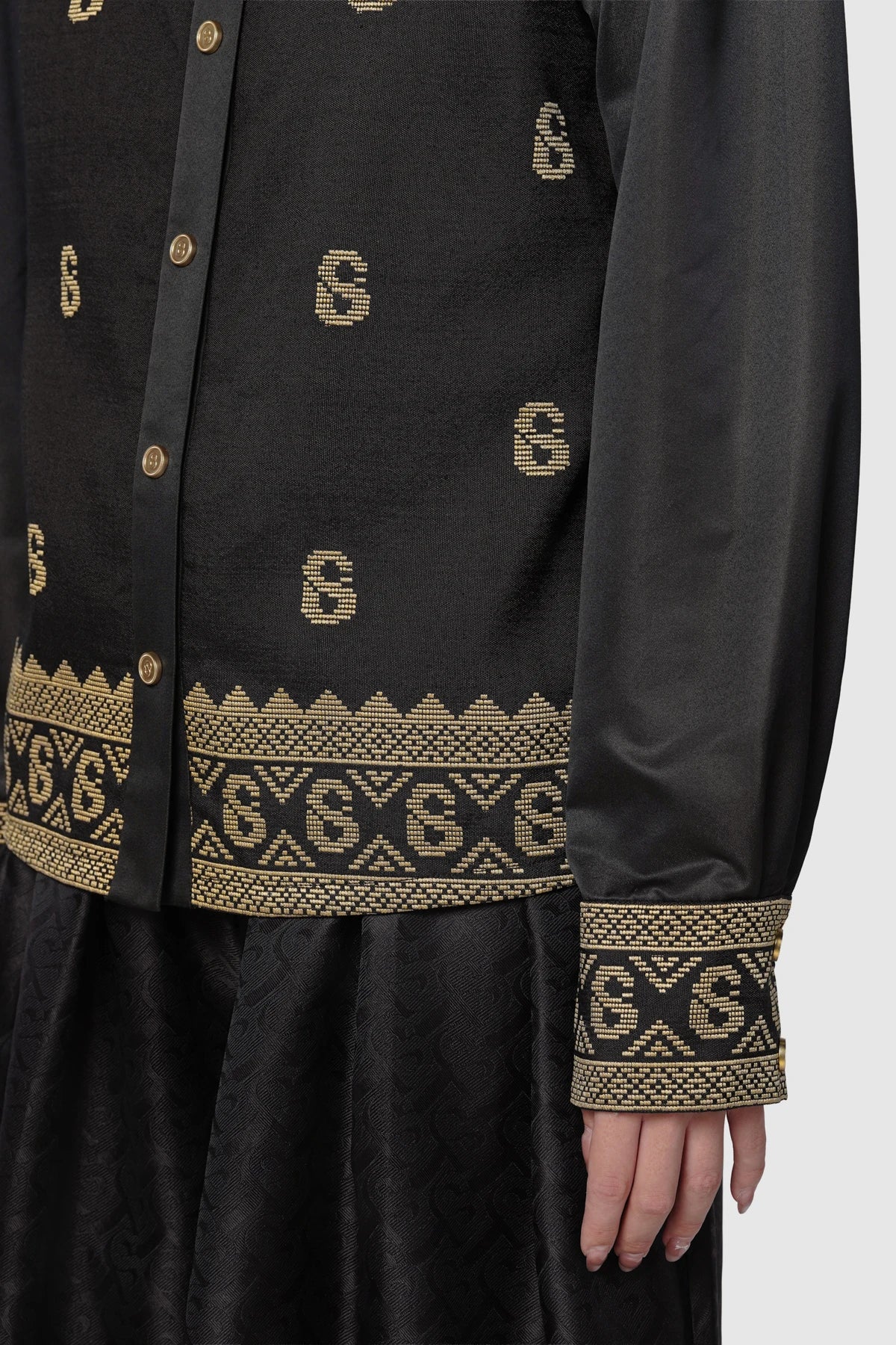 Deli Etoffe Crop Shirt - Brown
