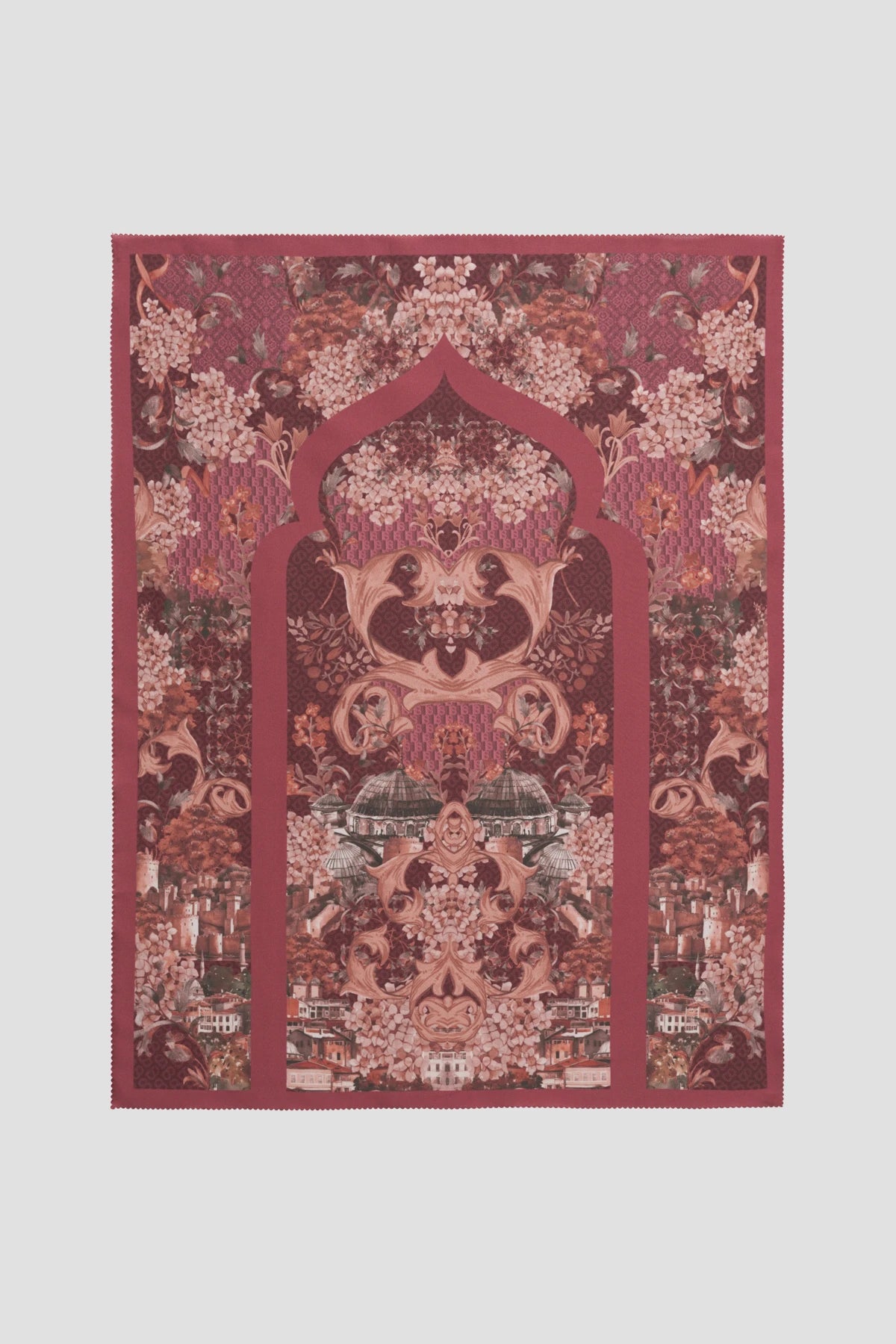 istanbul satin silk prayer robe in taksim by buttonscarves with a little mat