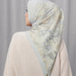 istanbul printed square scarf in dove by buttonscarves back view