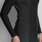 myra signature swimsuit in black by buttonscarves signature side panels detail