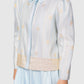 Songket Crop Shirt - Blue