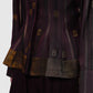 Songket Peplum Shirt - Maroon