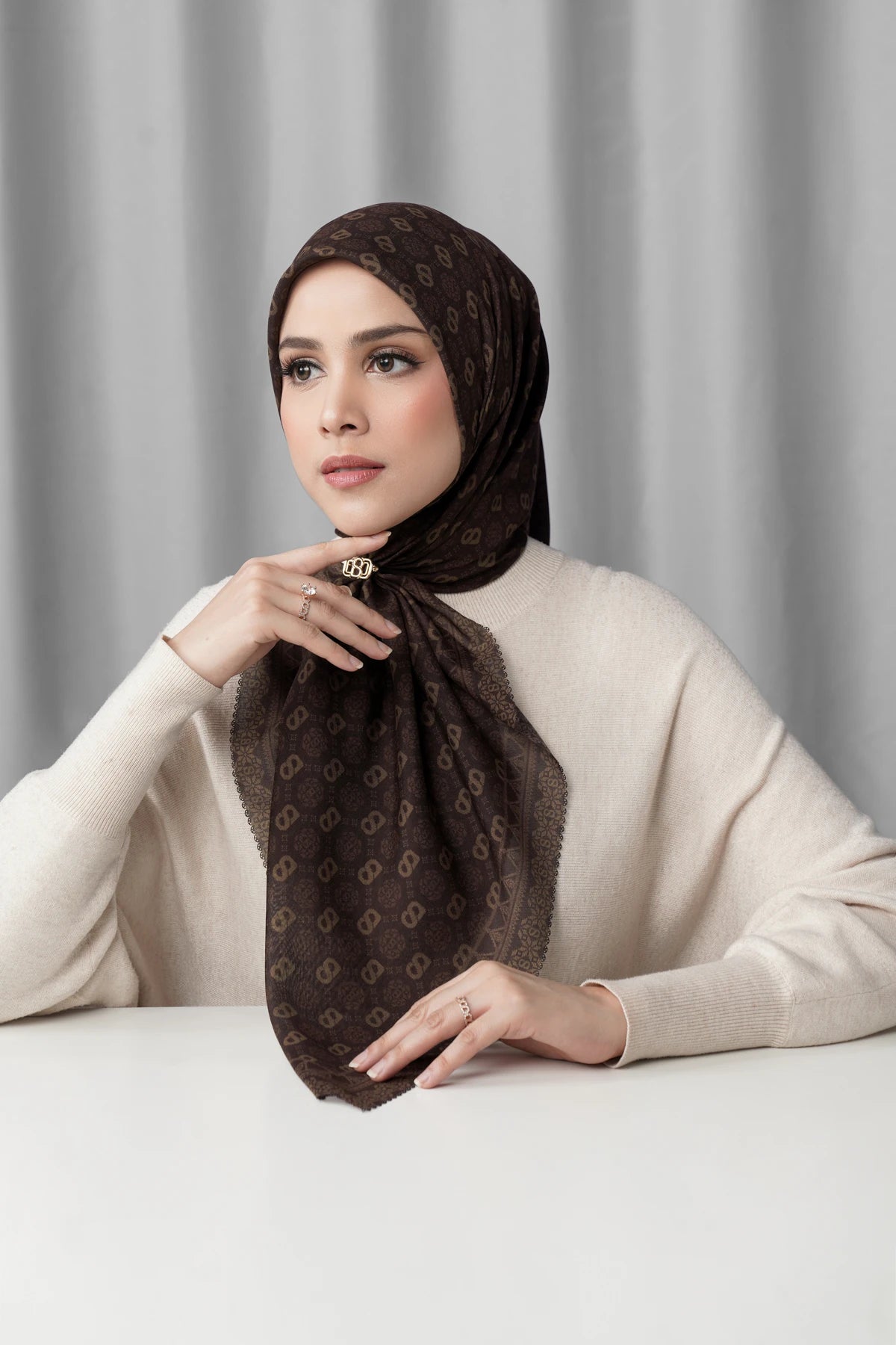 Songket Square - Mahogany