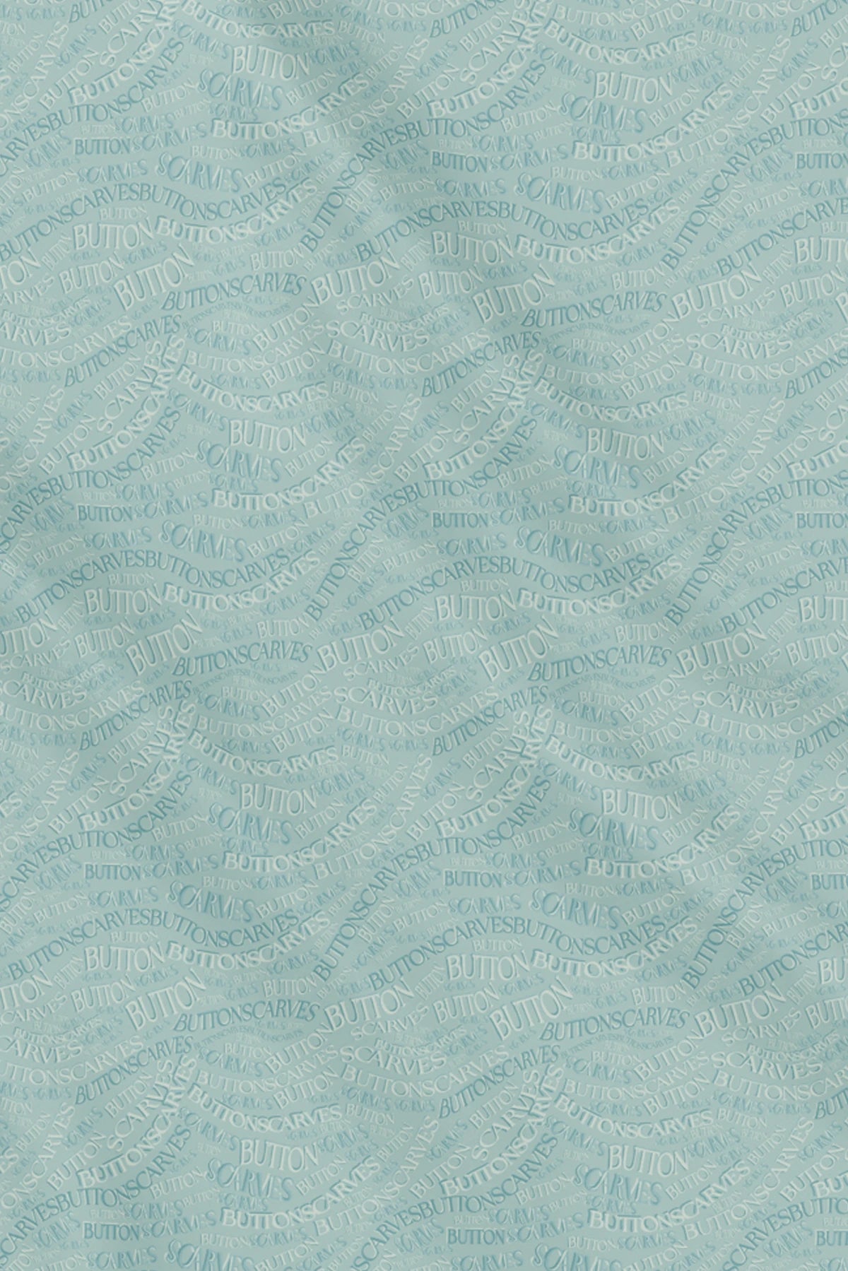 waves monogram printed square scarf in turquoise by buttonscarves pattern detail