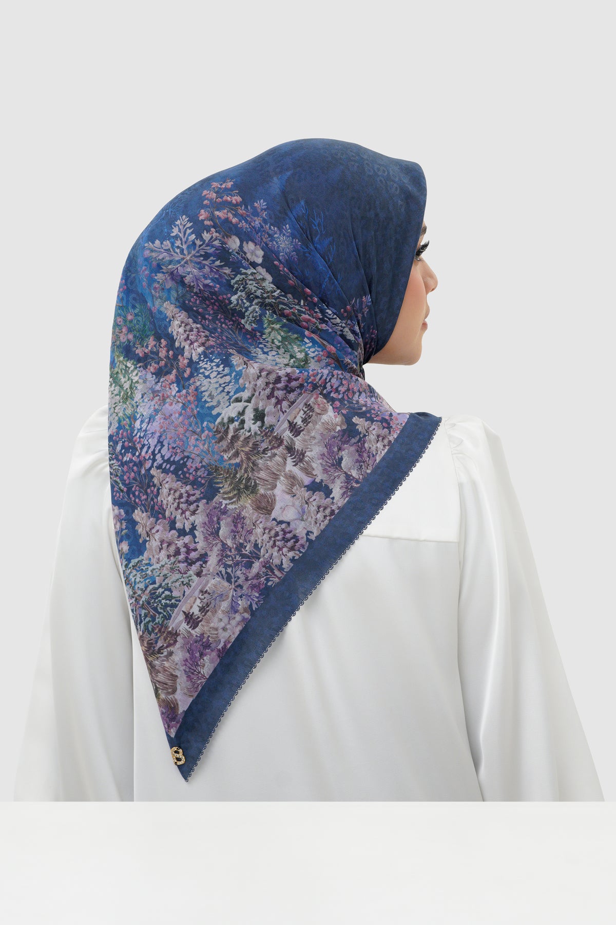 Holiday 3 Jacquard Voile - Sapphire Blue
