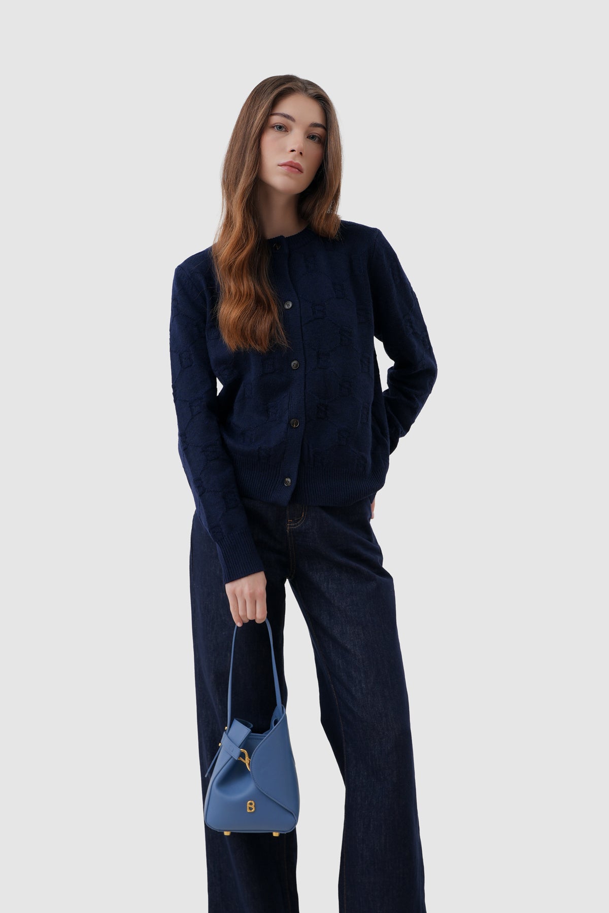 Britney Bag Small - Saffiano Leather - Bluebell