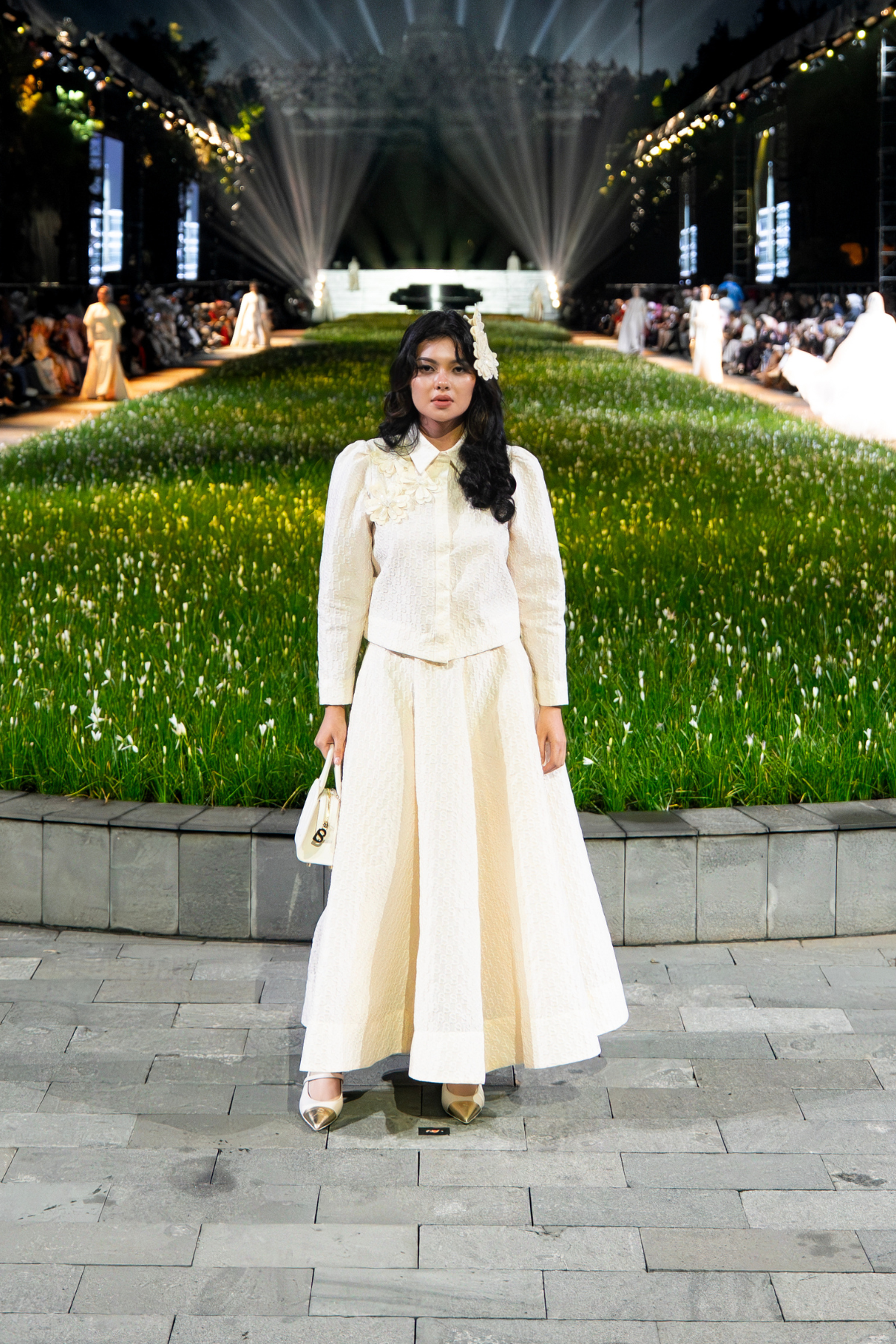 Signature Jacquard Crop Shirt - Ecru