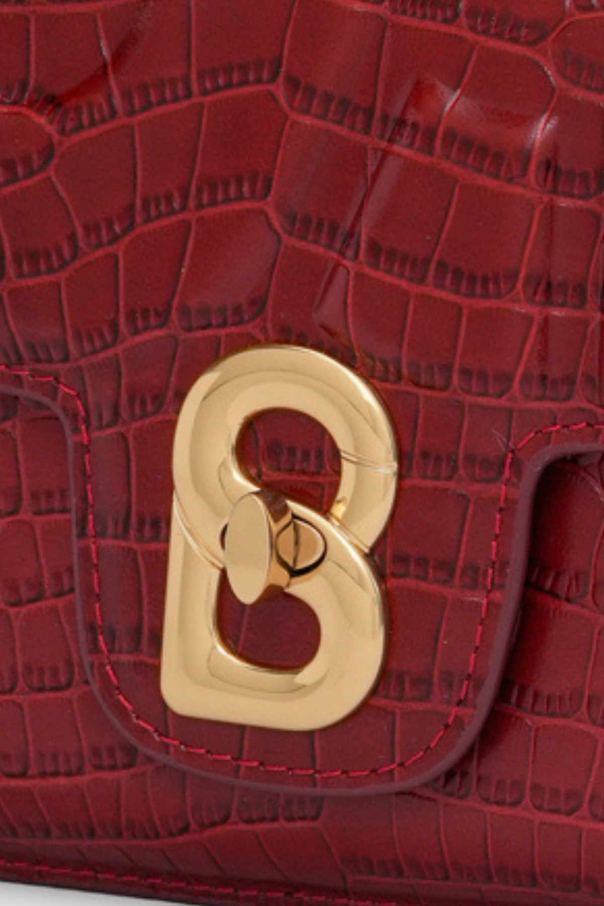 Alba Bag - Crimson Red in Croco
