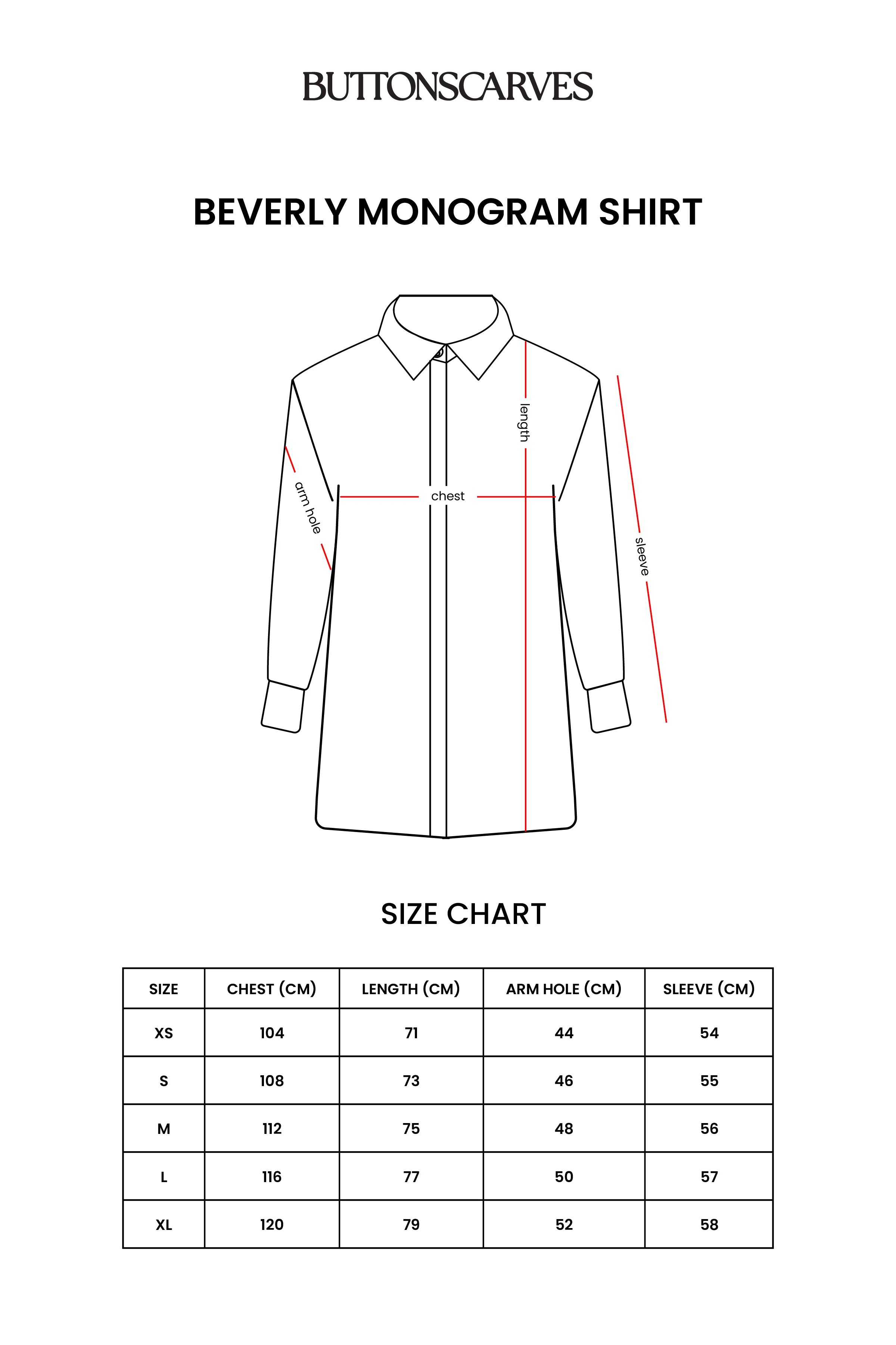 Beverly Monogram Shirt - Cream