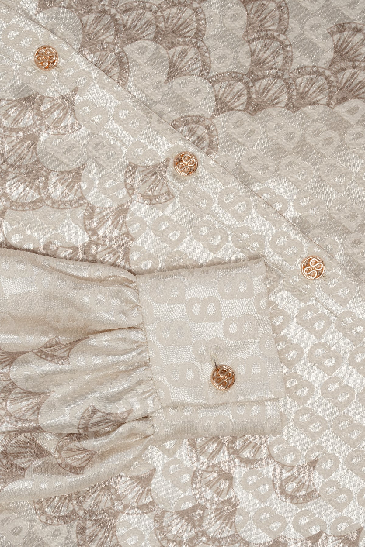 Signature Jacquard Printed Shirt - Beige